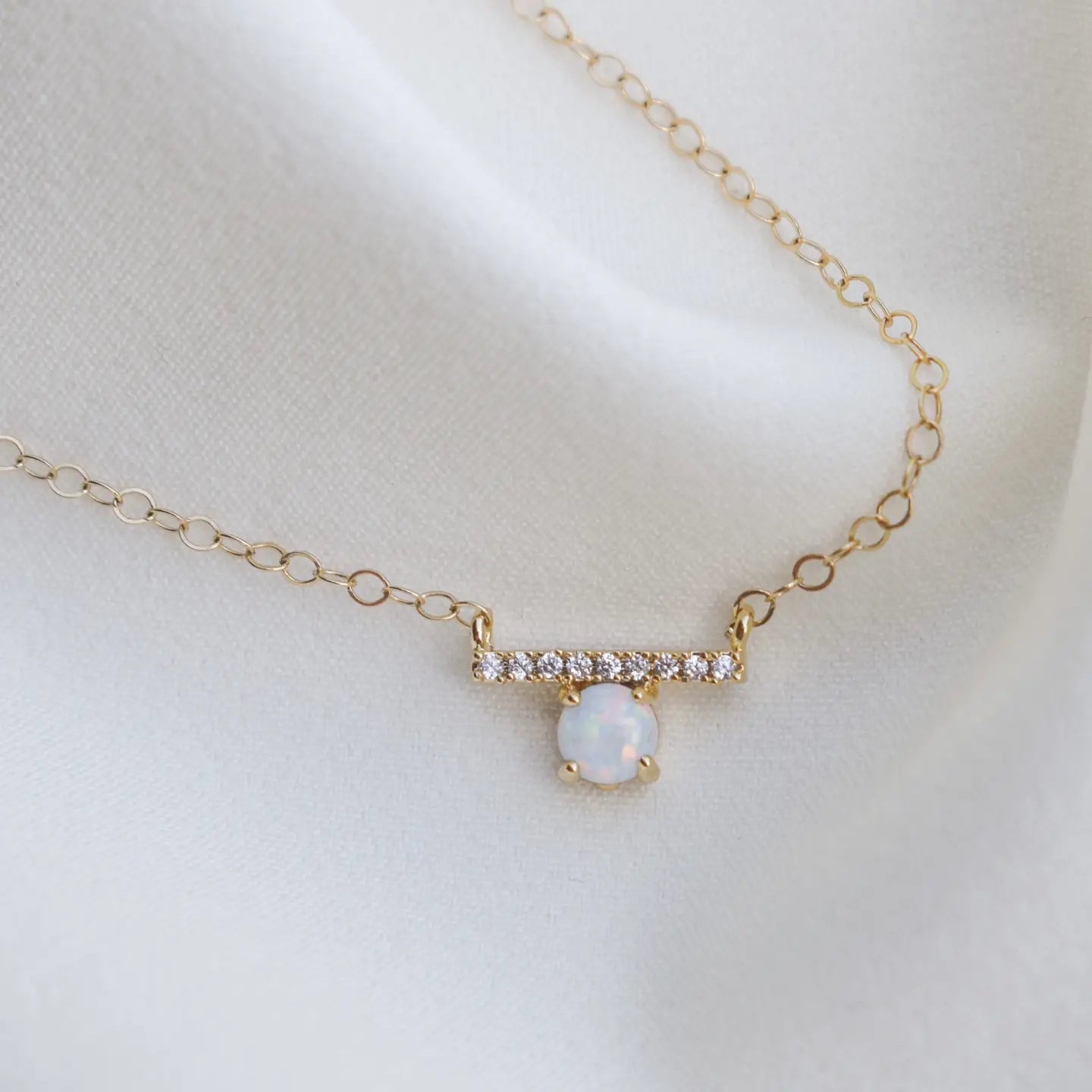 Euphoria Opal Bar Necklace
