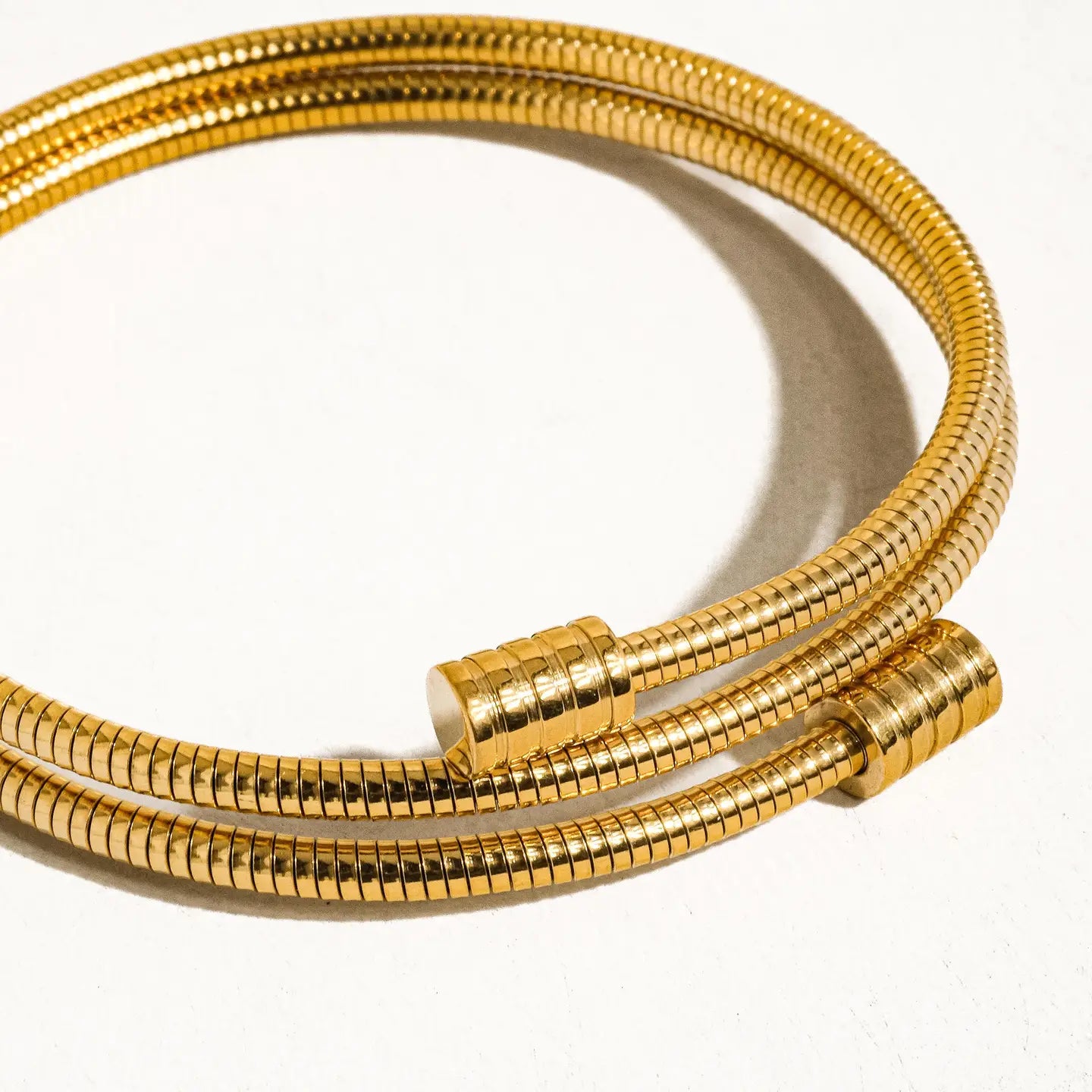 Round Snake Gold Chain Bracelet
