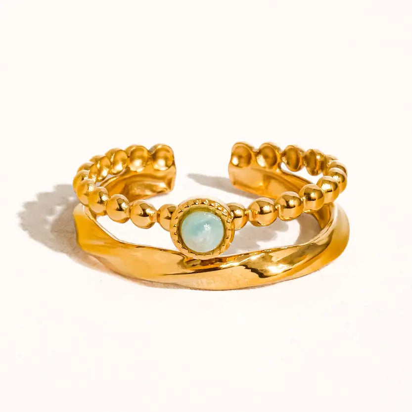Layered Stone Ring