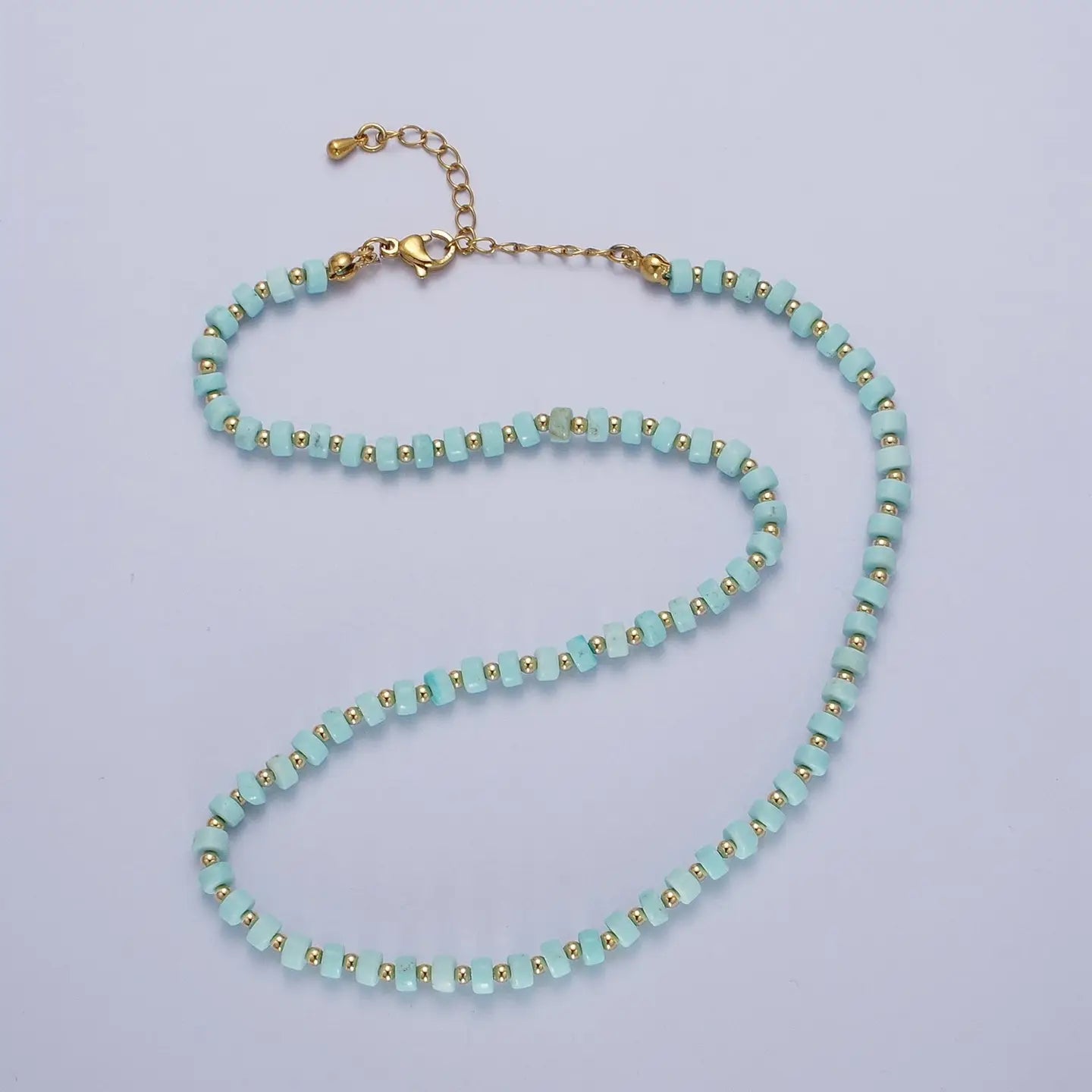 Gold Filled Blue Turquoise Necklace