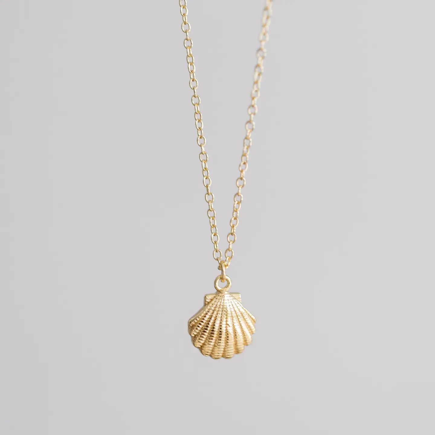 gold scallop necklace