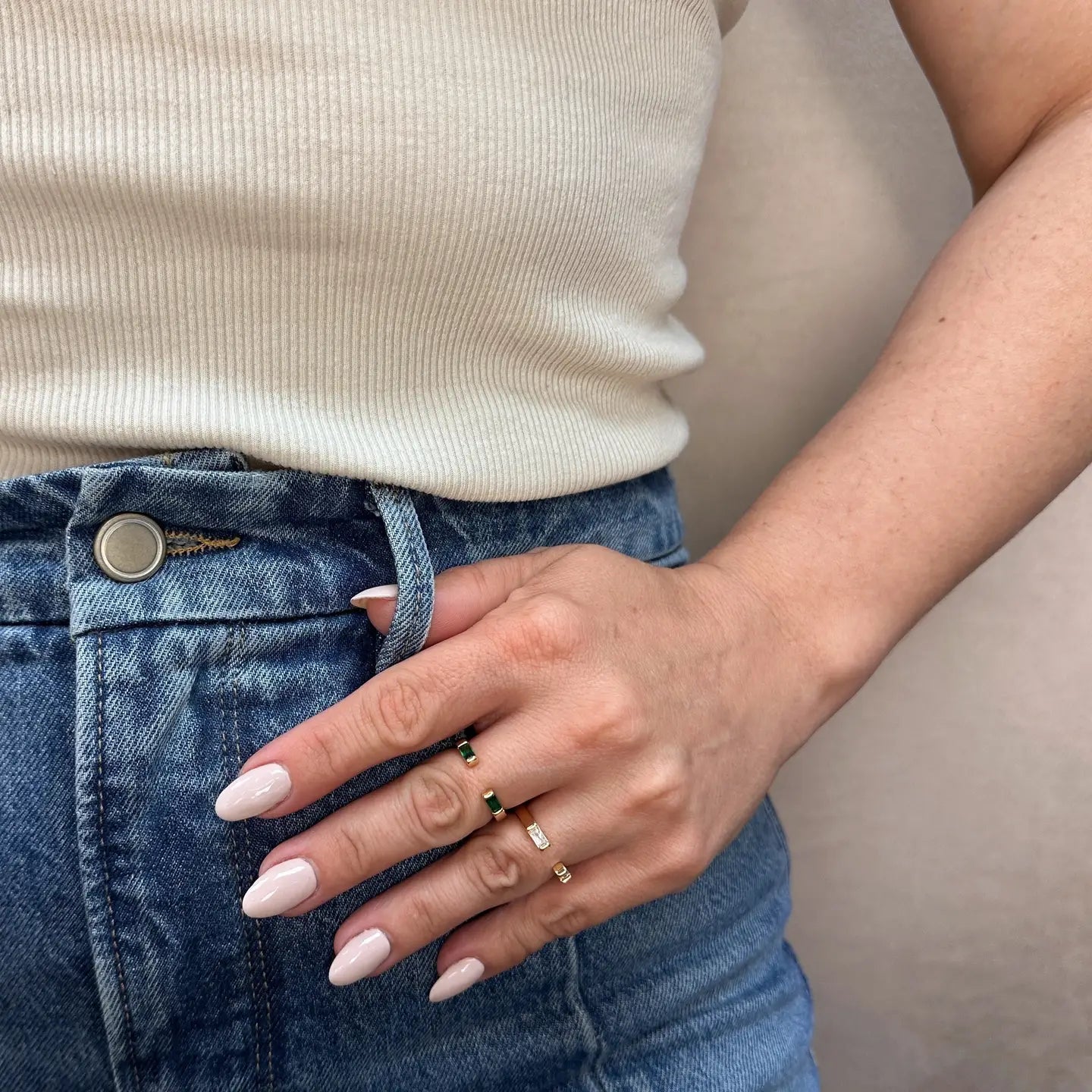 Baguette Cz Band Ring