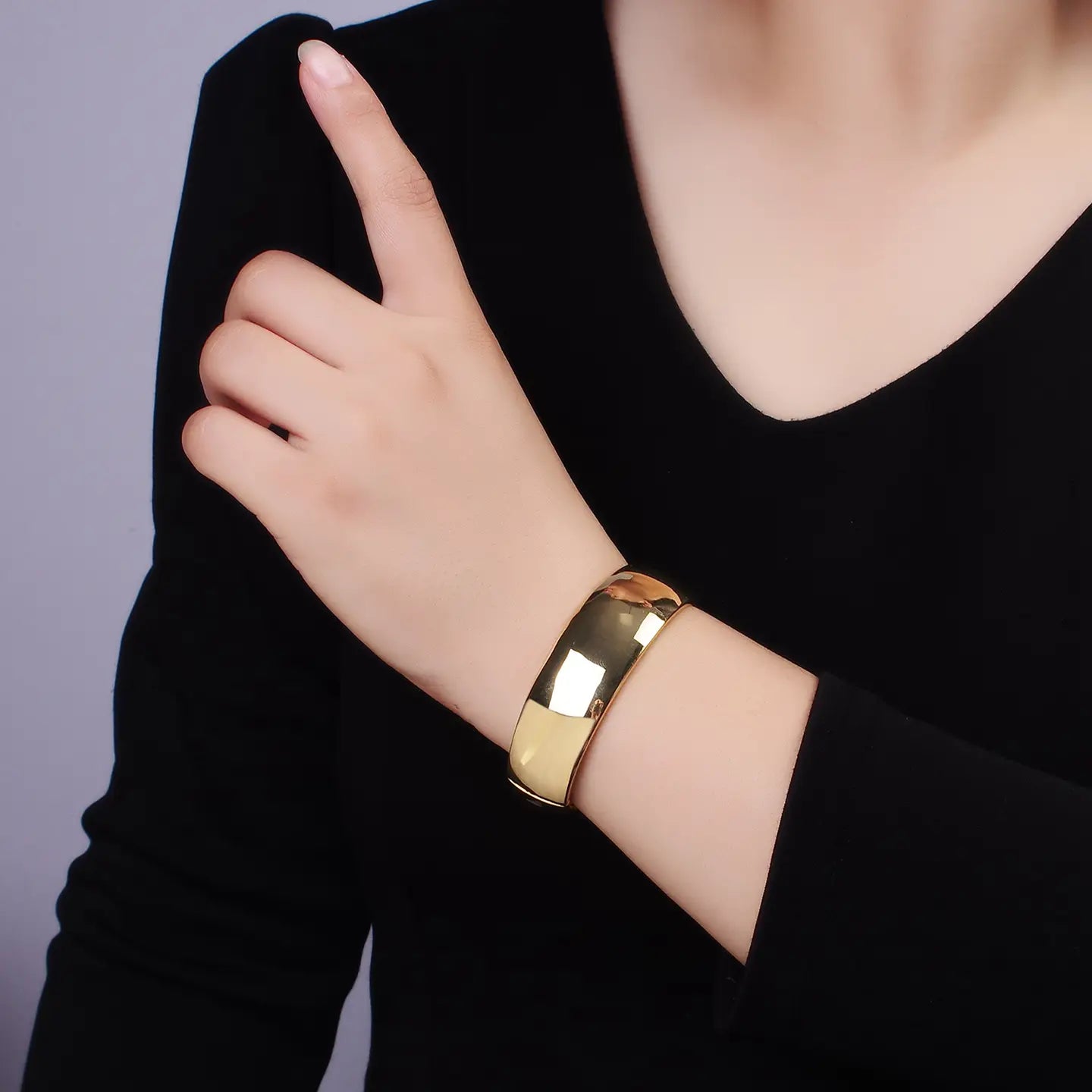 Gold Filled Minimalist Cuff Bangle Bracelet
