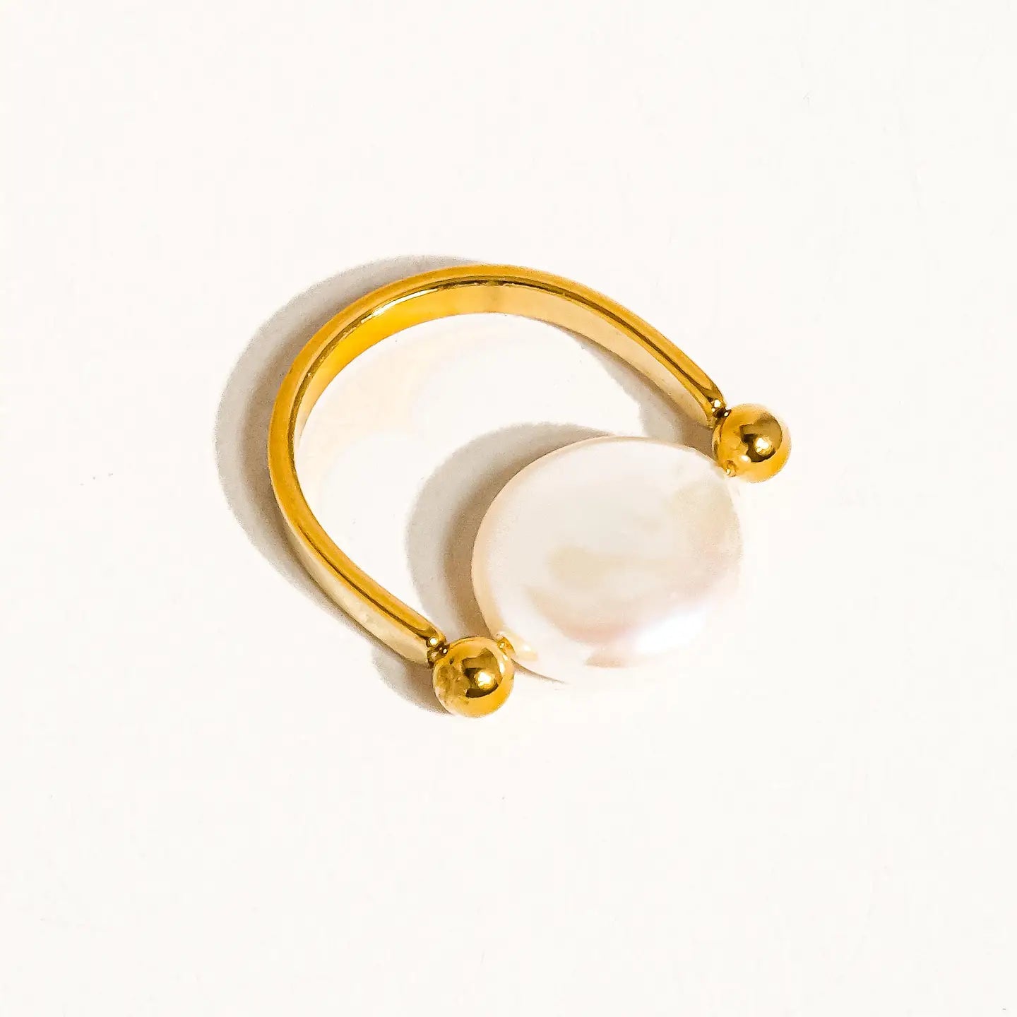 Déodat 18K Gold Non-Tarnish Baroque Pearl Ring