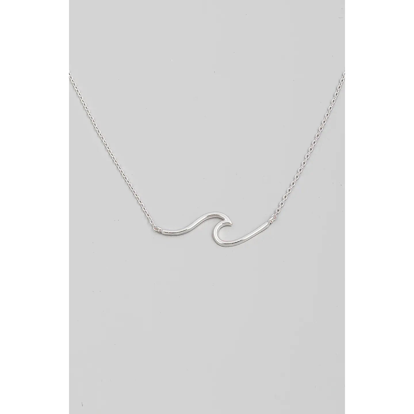 Dainty Wave Pendant Necklace