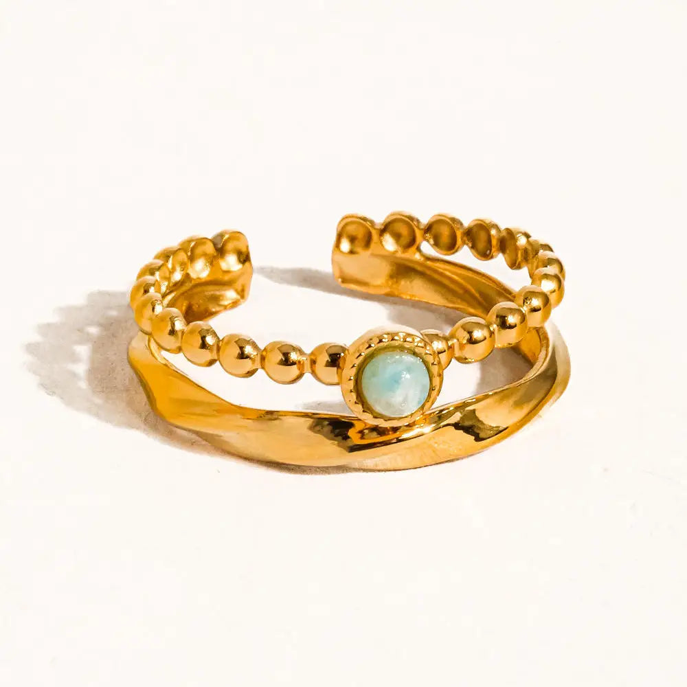 Layered Stone Ring