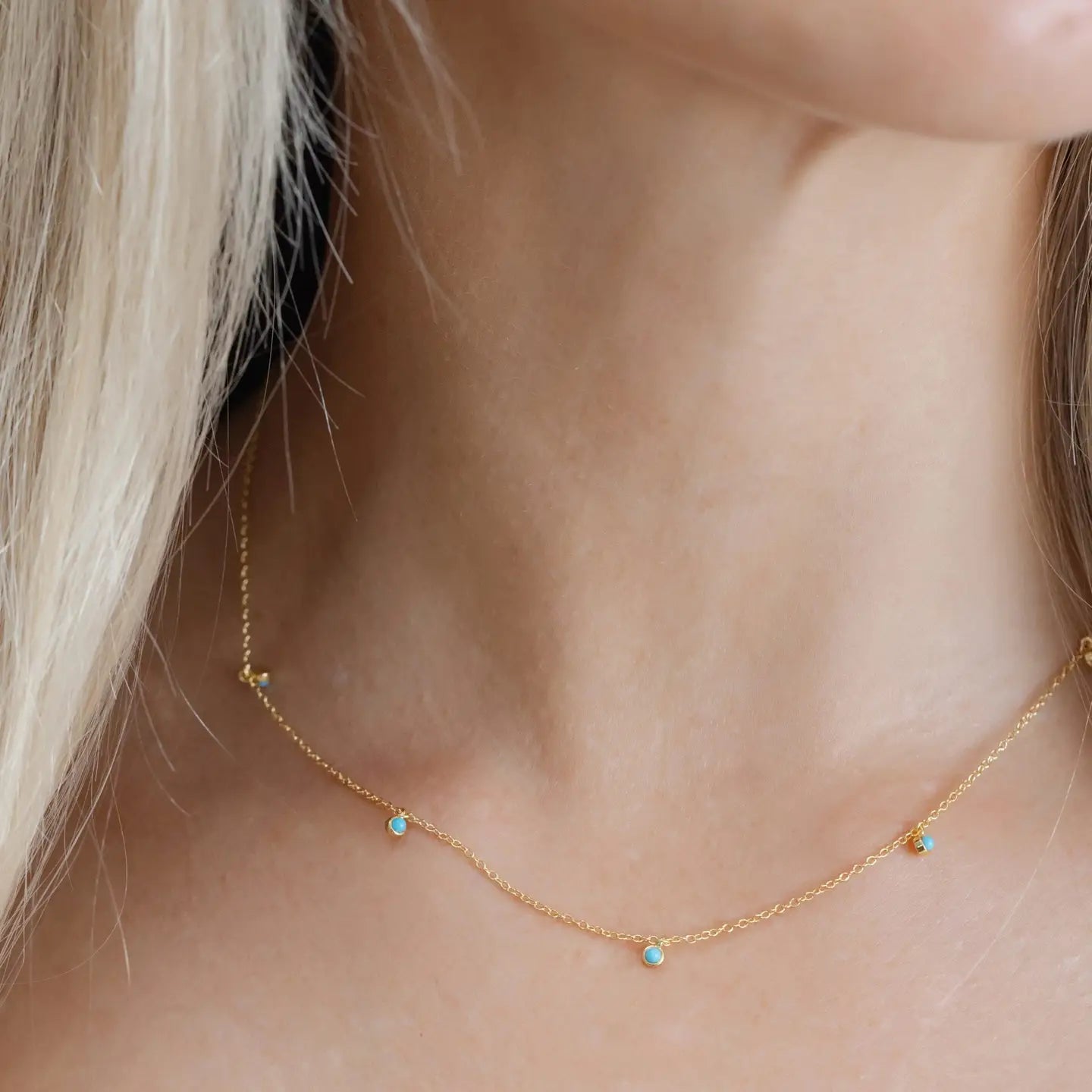 turquoise satellite necklace