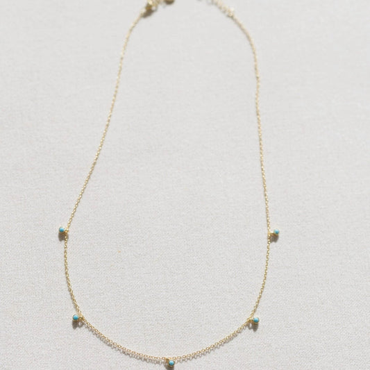 turquoise satellite necklace