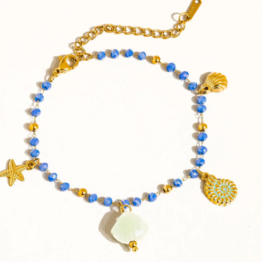 Shells + Stars beaded bracelet