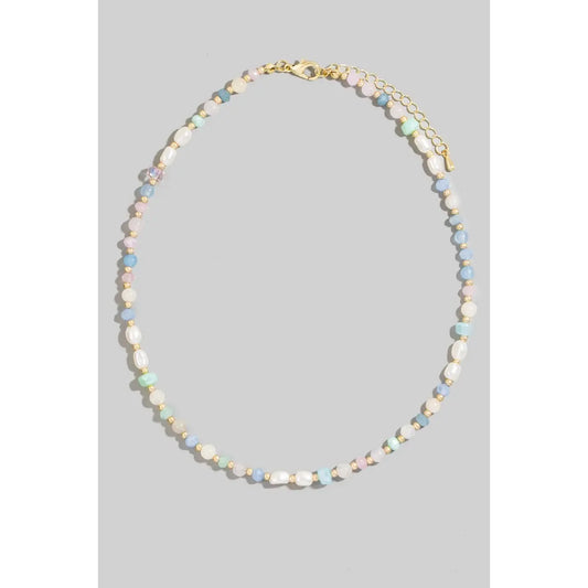 Pearl and Faceted Beads Necklace