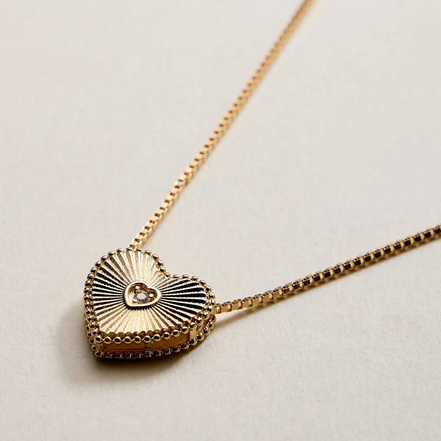 Sunburst Heart Necklace
