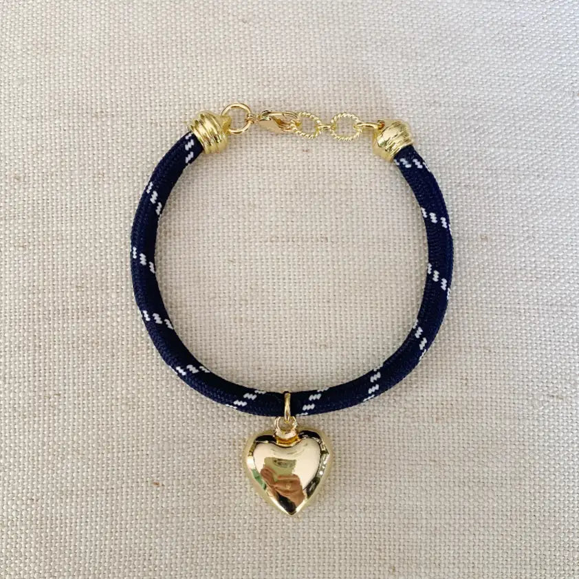 Paracord Love Bracelet- Navy