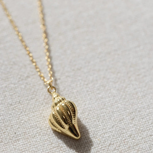 Gold Conch Shell Necklace