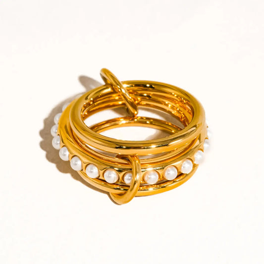 Multi Stack Pearl Ring
