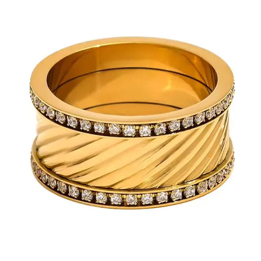 Twisted Pave Band Ring