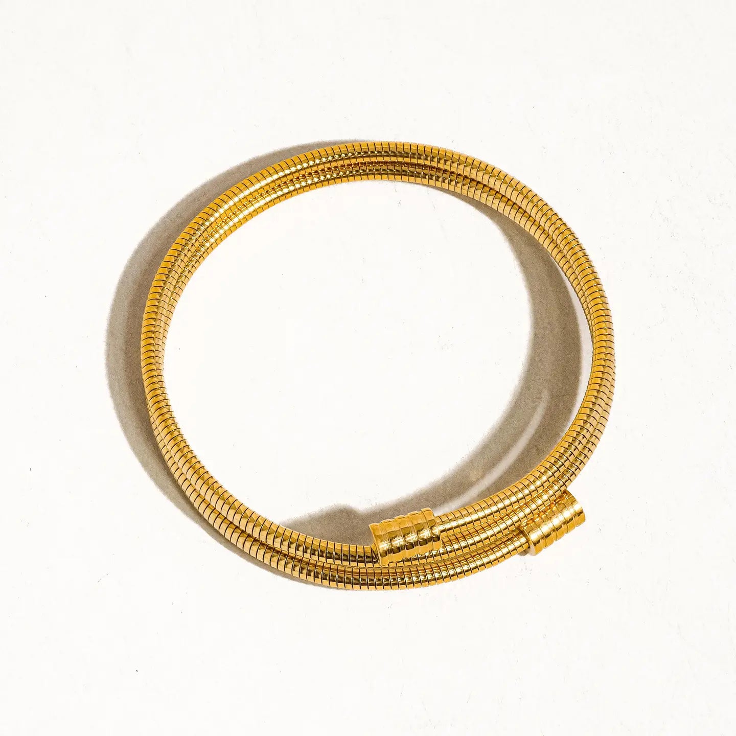 Round Snake Gold Chain Bracelet