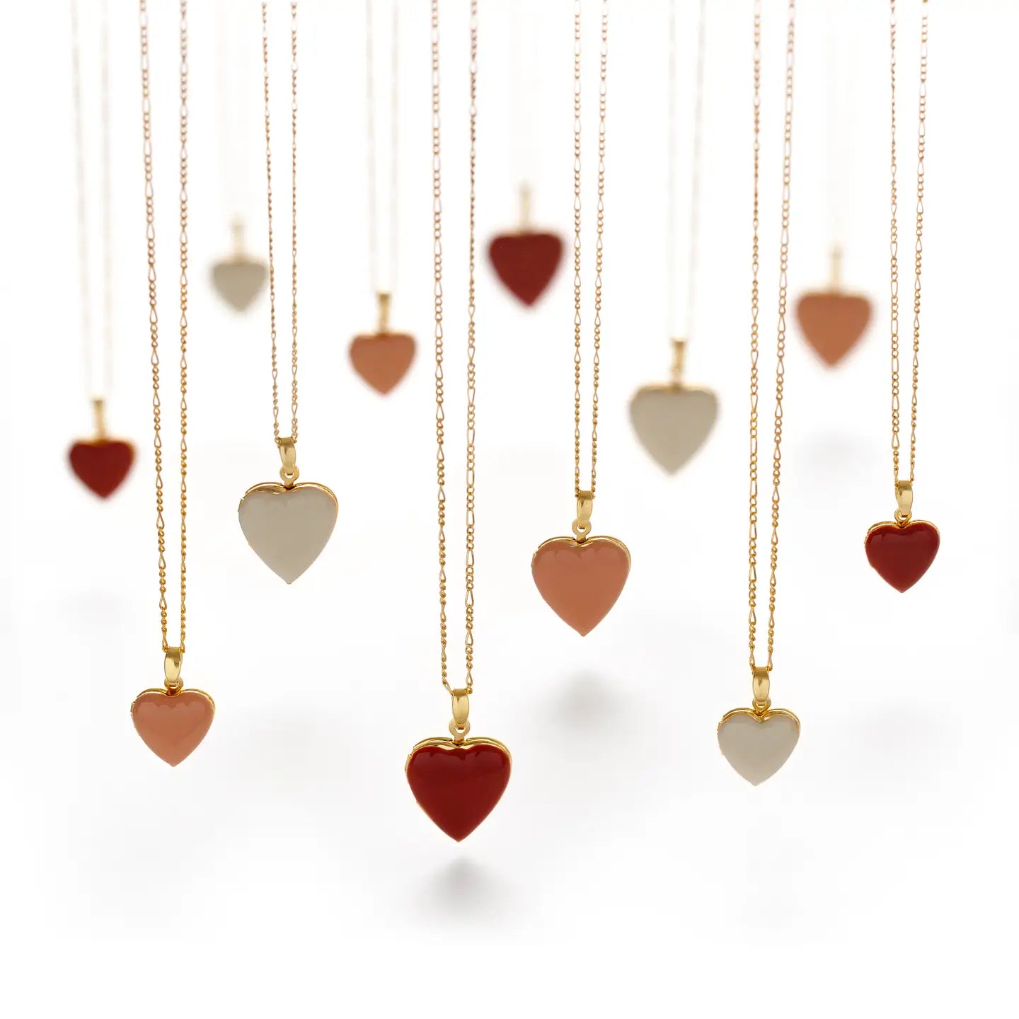 Enamel Heart Locket- white